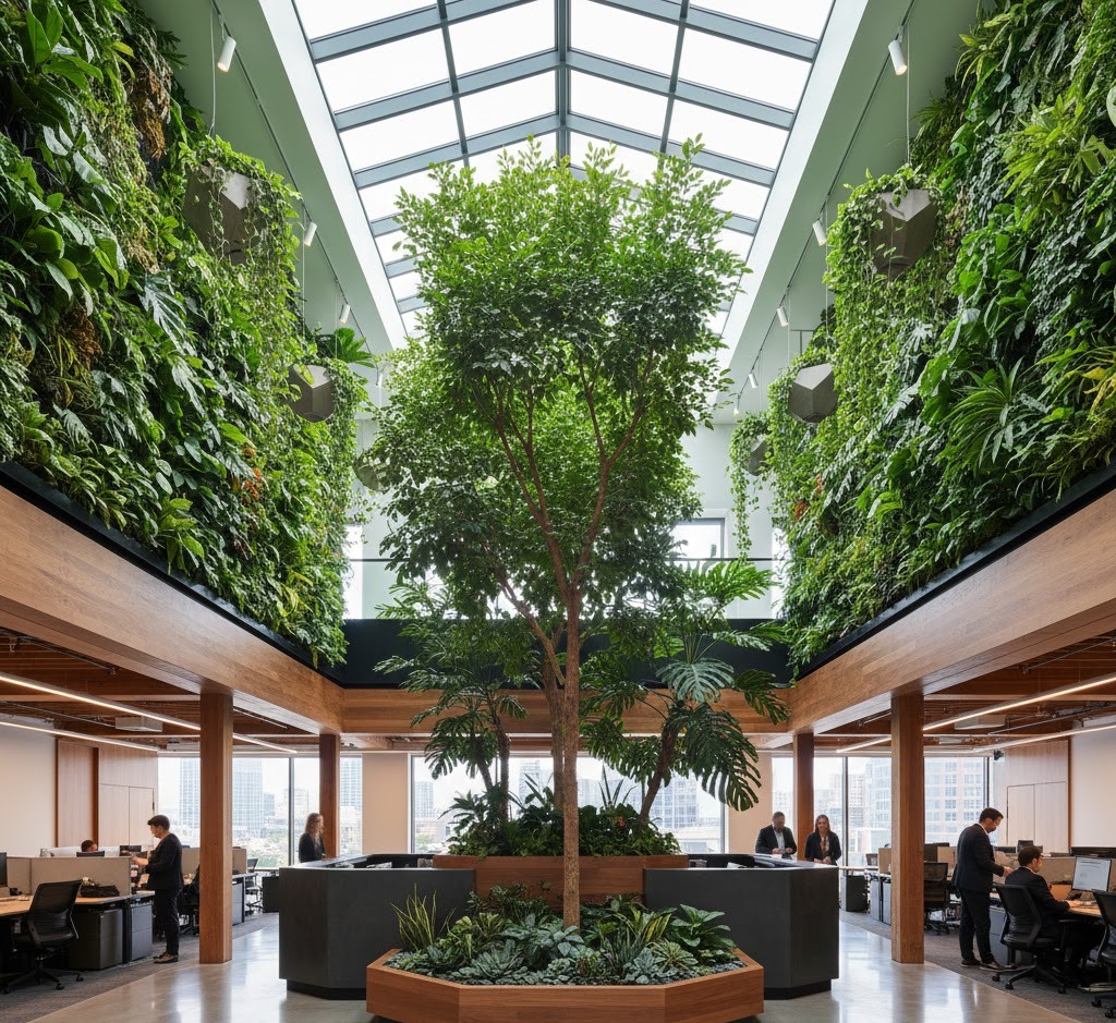 Office plant installation